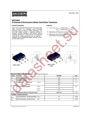 NDT456P datasheet  